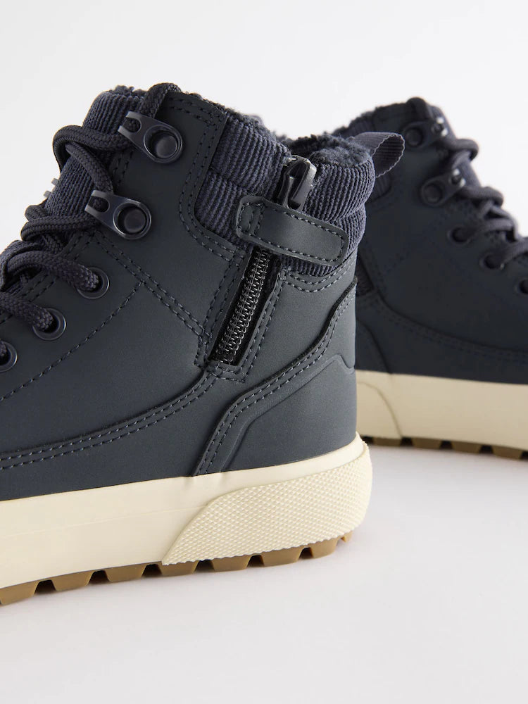 Navy blue/blue - Warmly lined, ankle-high boots