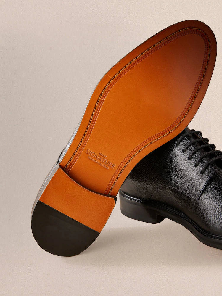 Black - Signature Derby shoes with leather sole