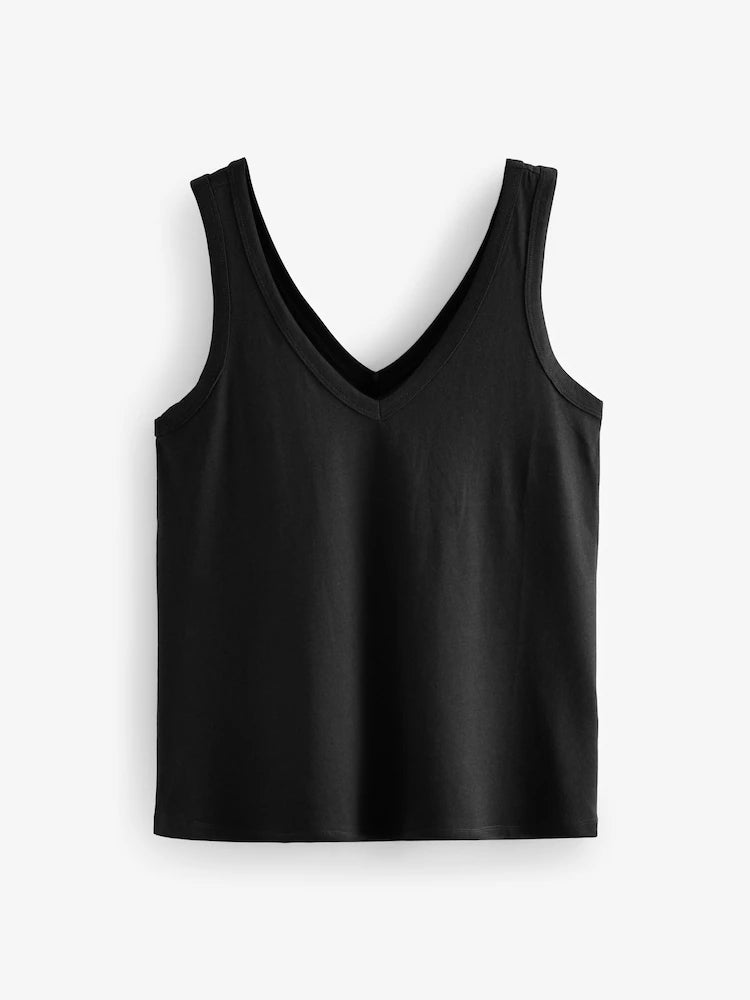 White/Black/Grey Melange - 3 Pack TENCEL™ Modal Slouch V-Neck Vests