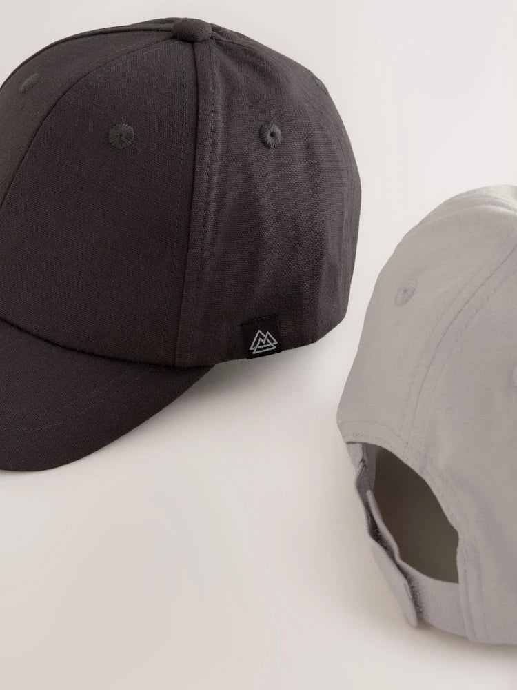 Grey/Anthracite - Baseball caps made from 100% cotton, 2-pack