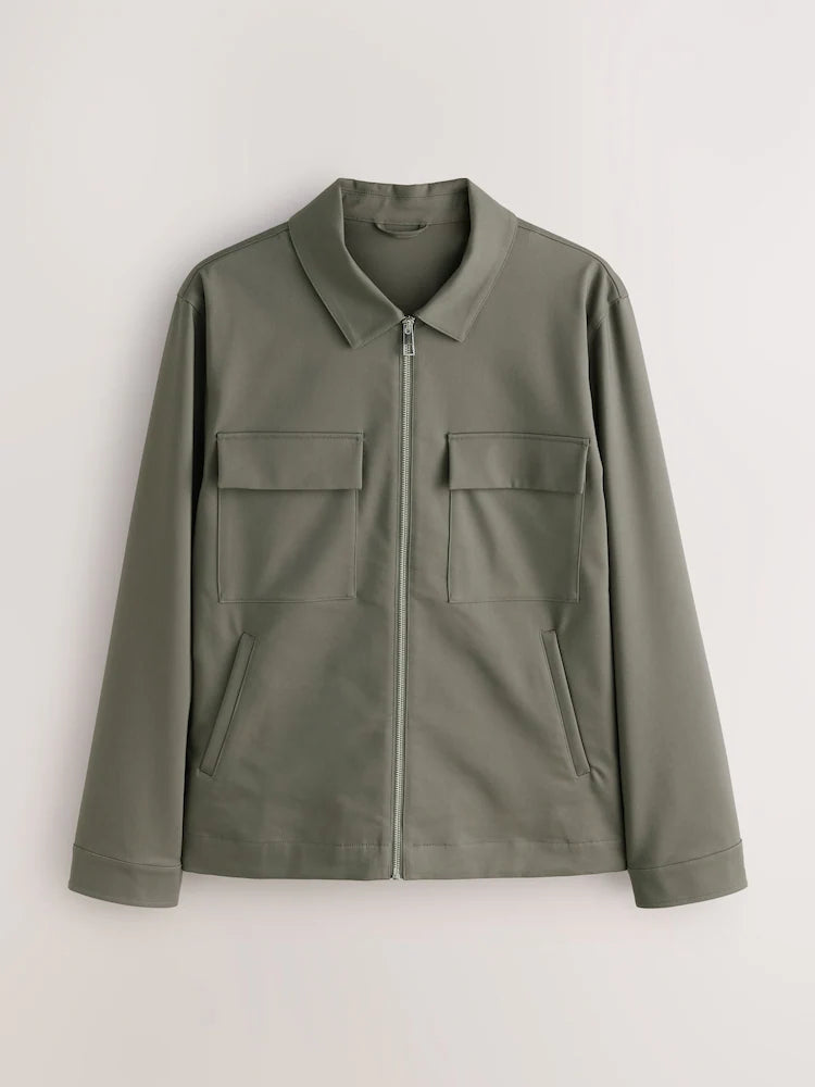 Khaki green - N. Premium Smart functional jacket with stretch