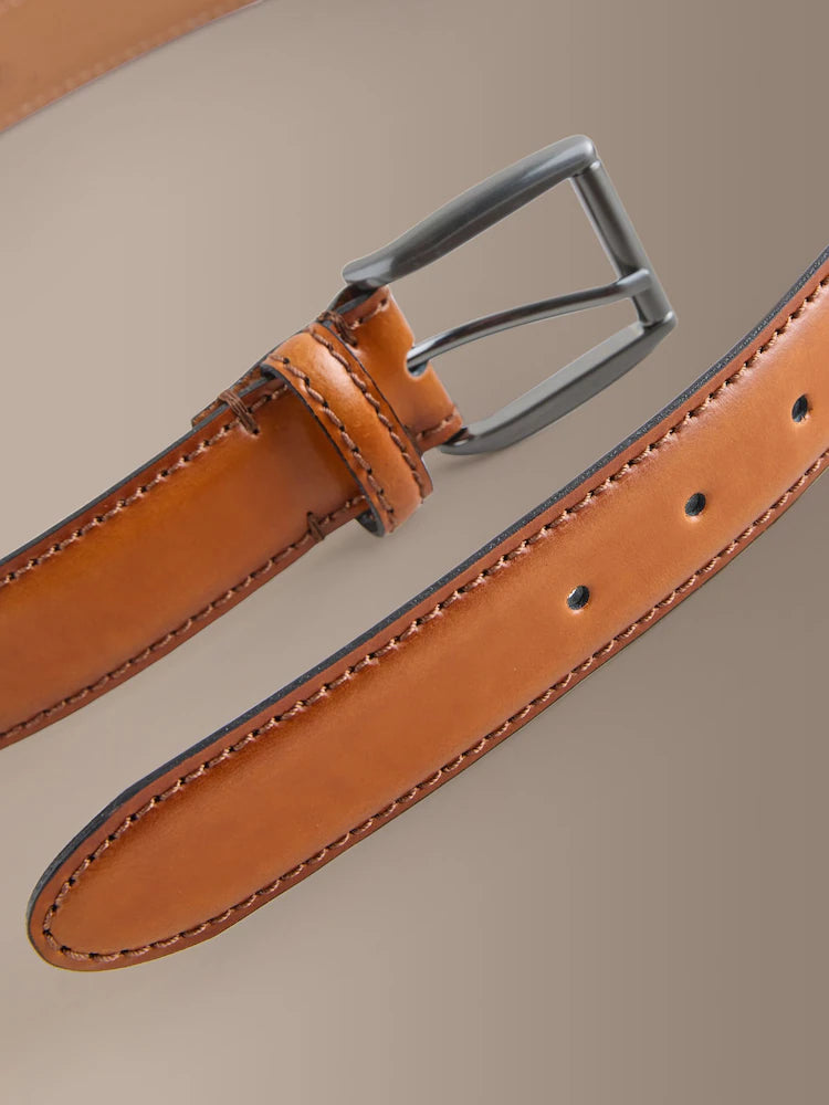 Light brown - Signature formal belt Made in Italy