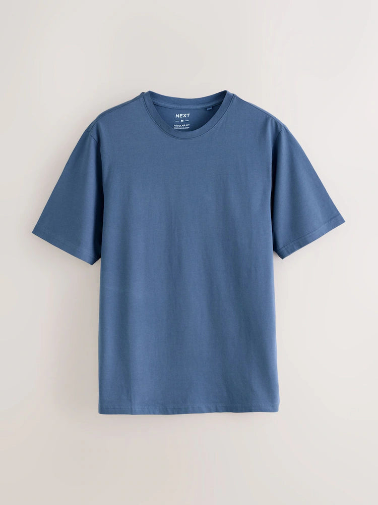 Blue - Regular Fit - Essential Cotton T-Shirts, 6-Pack