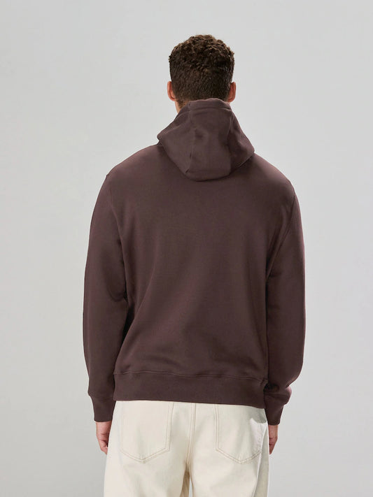 Chocolate brown - Regular fit - Heavyweight cotton jersey hoodie