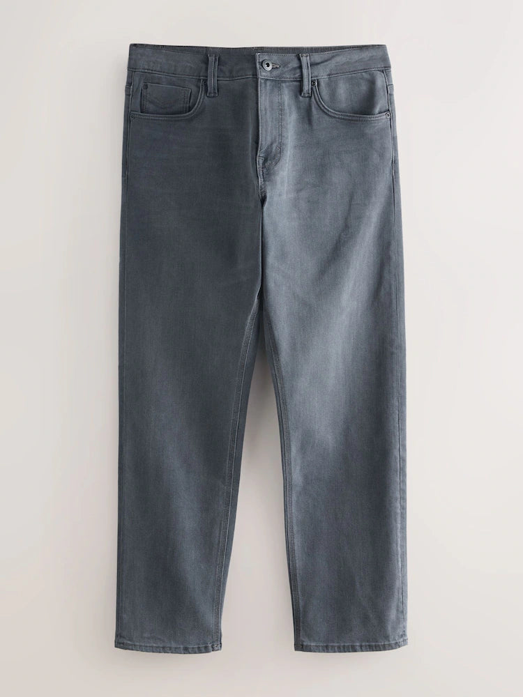 Grey - Straight Fit - Motionflex Jeans