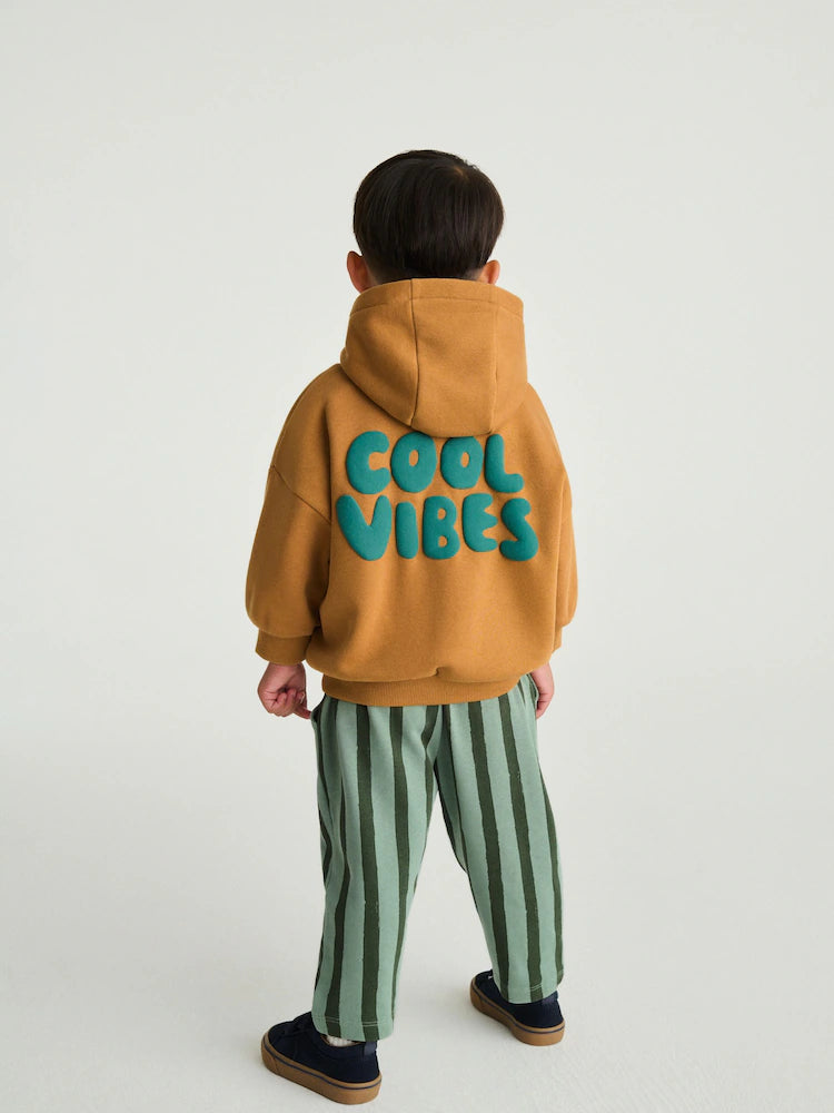 Rostbraun - Set mit Hoodie und Jogginghosen, bedruckt von Cool Vibes (3Monate-7Jahre)