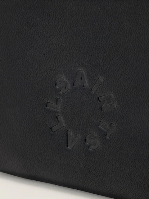 Black AllSaints Arlo Zip Wallet