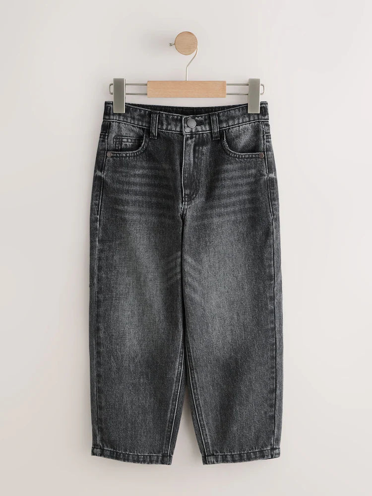 Washed Black - Baggy Tapered Denim Jeans (3-16yrs)