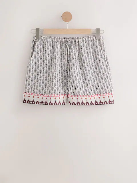 Schwarz/Weiß - Sommer-Strandshorts