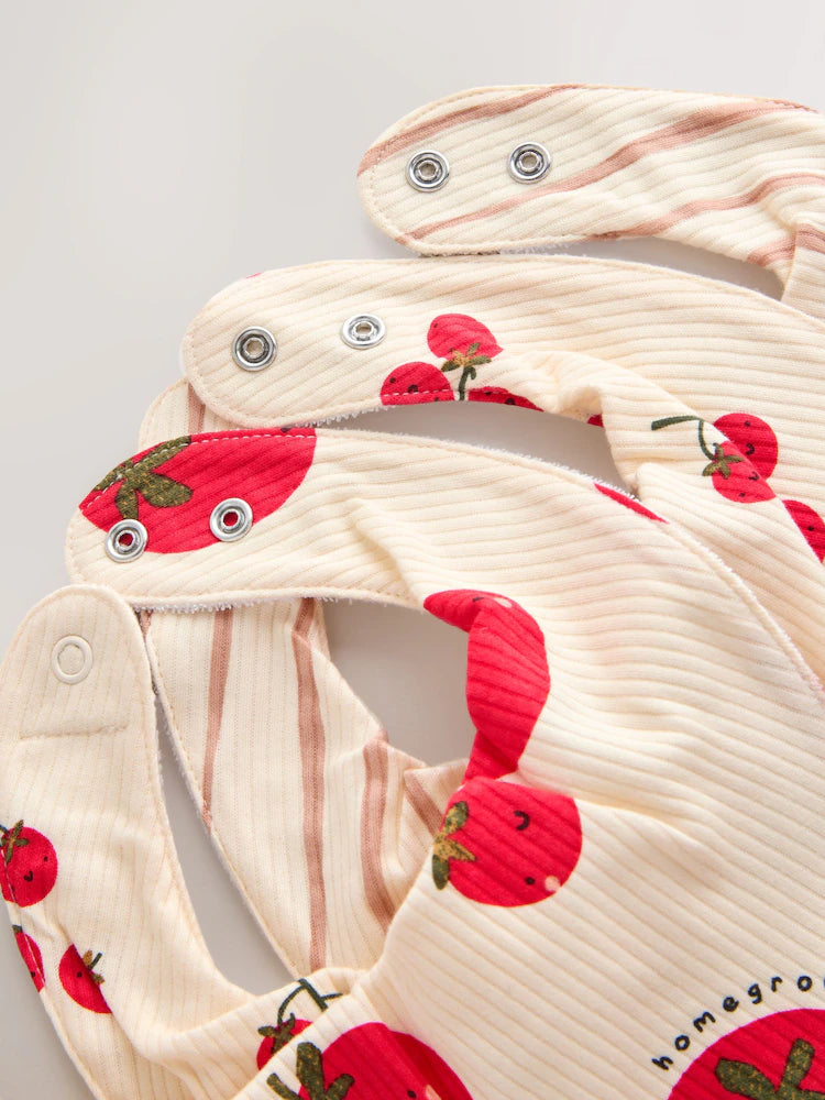 Tomato red - baby bibs in a pack of 3