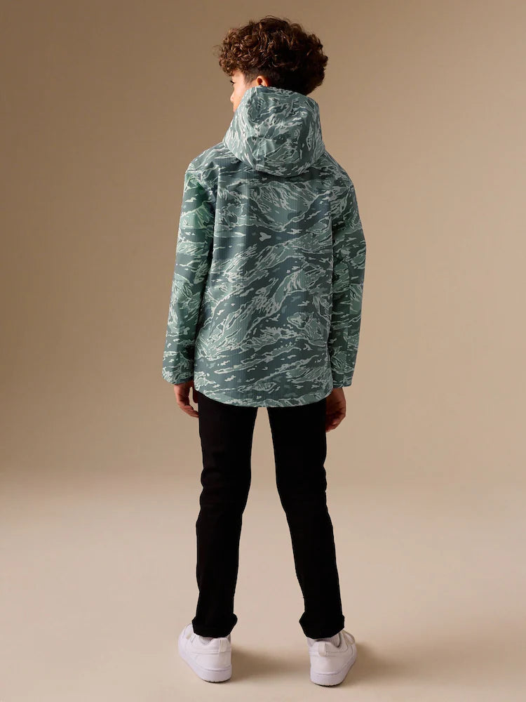 Green/Camouflage - Waterproof Anorak Jacket (3-16 years)