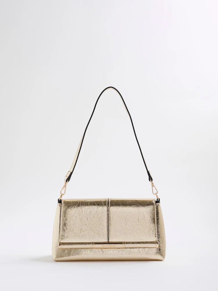 Gold - River Island Clutch with handle