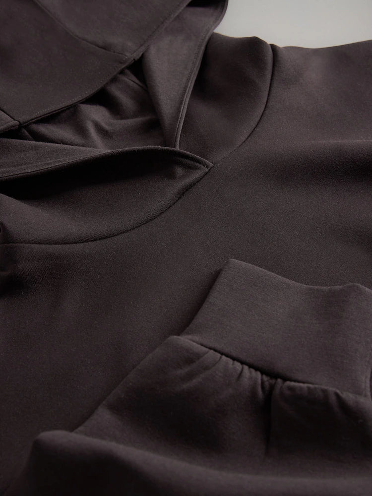 Chocolate Brown - The Set Scuba Hoodie and Barrel Jogging Pants Set
