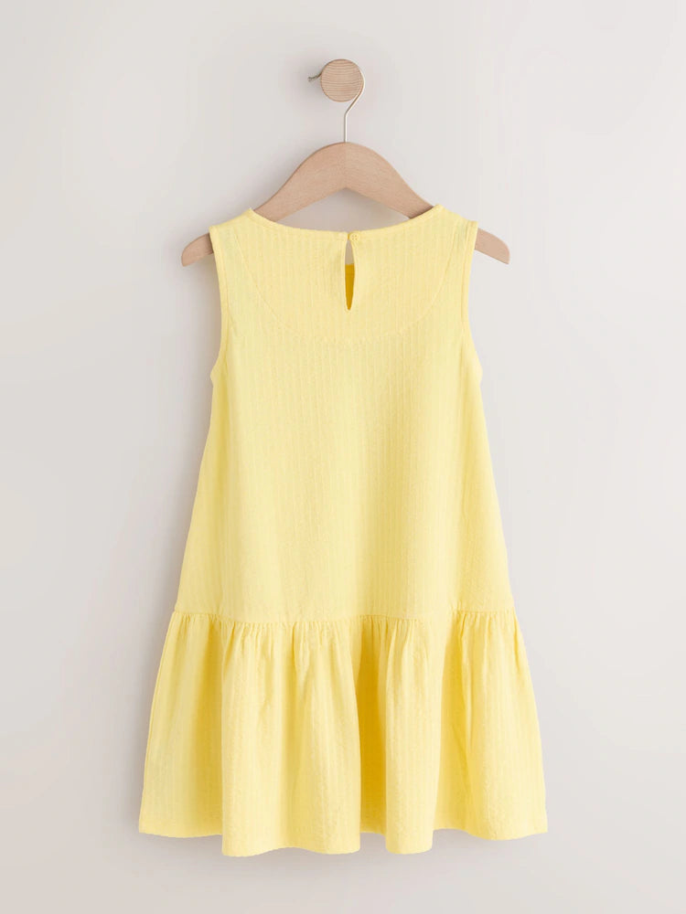 Yellow - Sleeveless jersey dress (3 months–16 years)