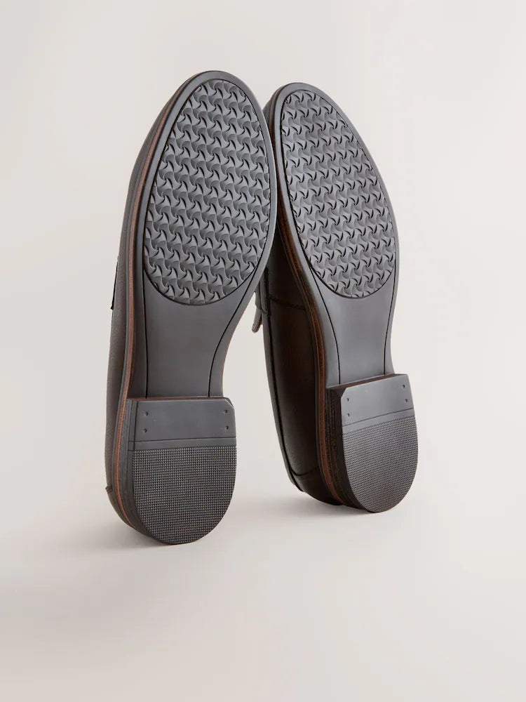 Brown Suedette Penny Loafers