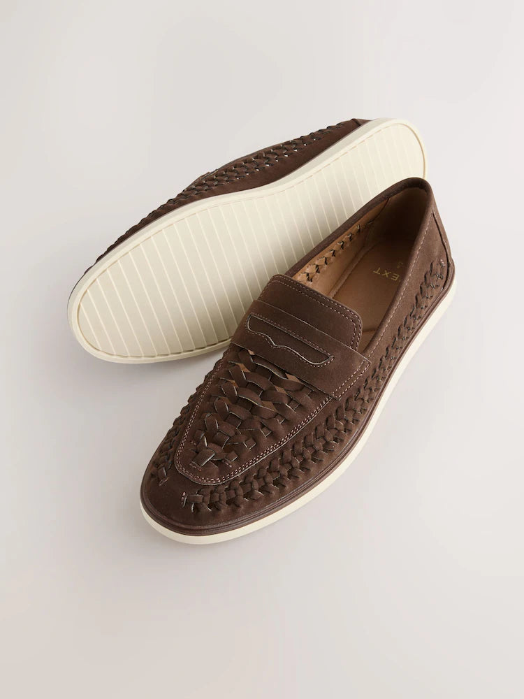 Brown - Braided Loafers