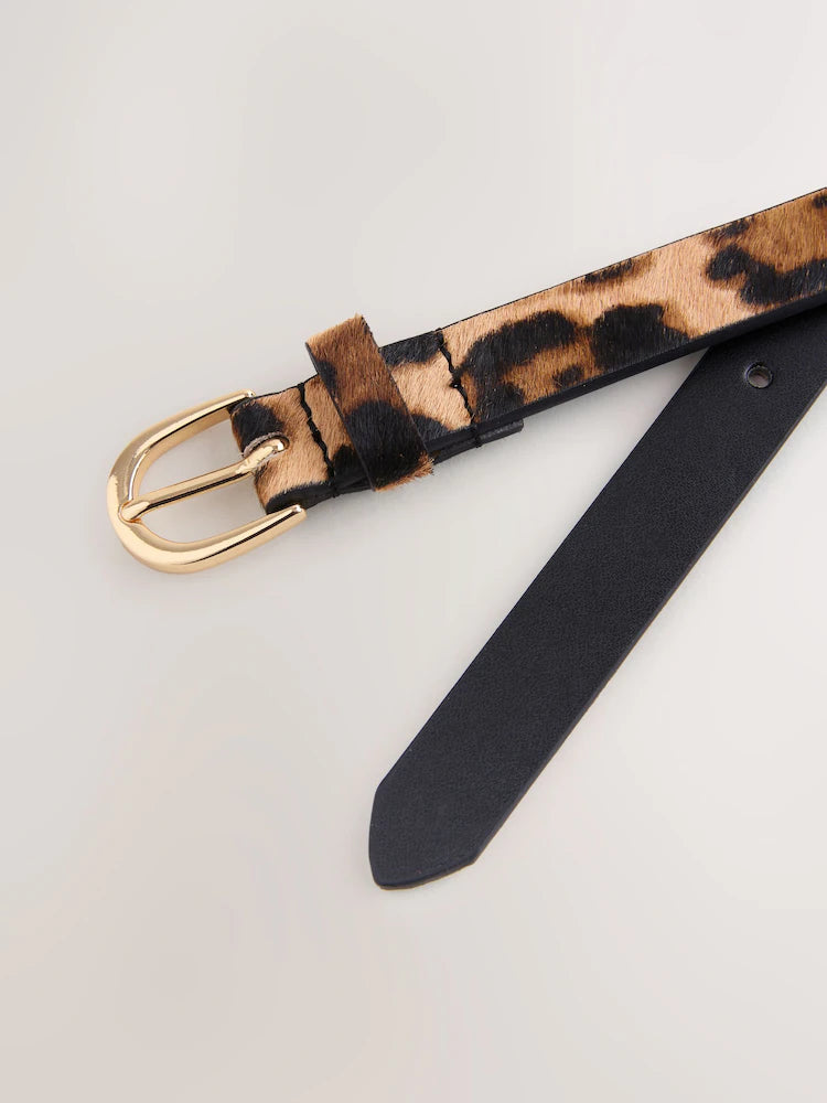 Animal - Skinny Leather Hair On Belt