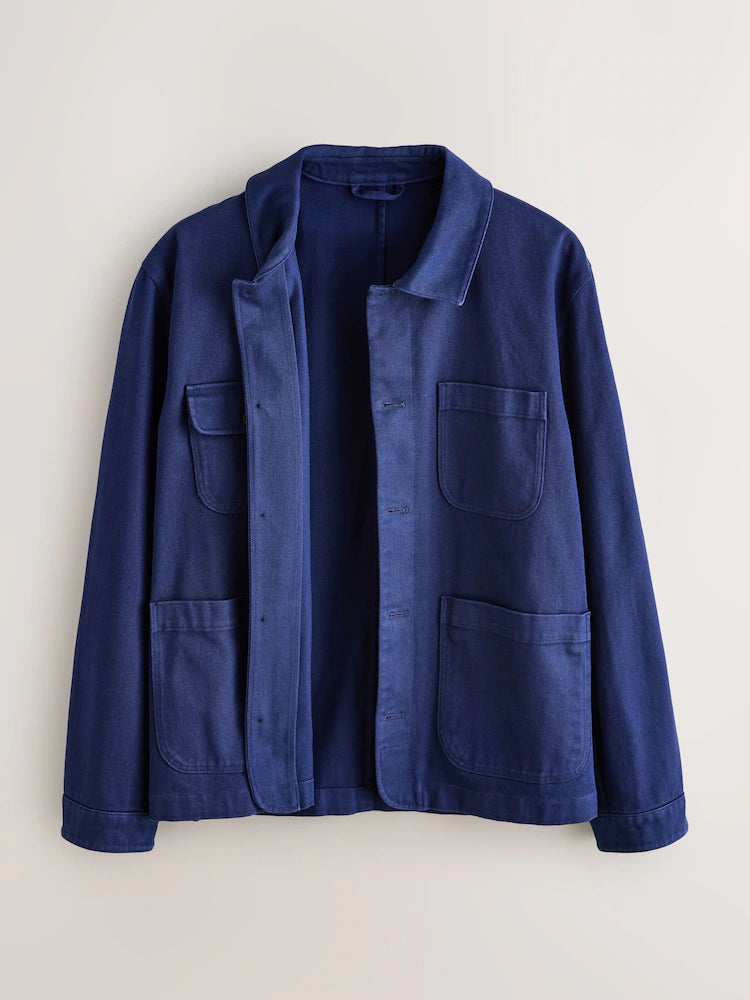 Blau - Stückgefärbte Arbeitsjacke