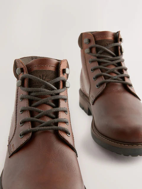Light brown leather boots