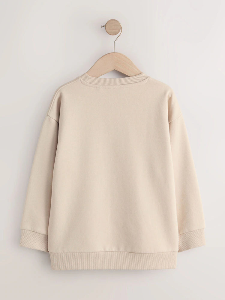 Beton-Schädel-Design - Grafik-Sweater mit Rundhals (3–16Jahre)