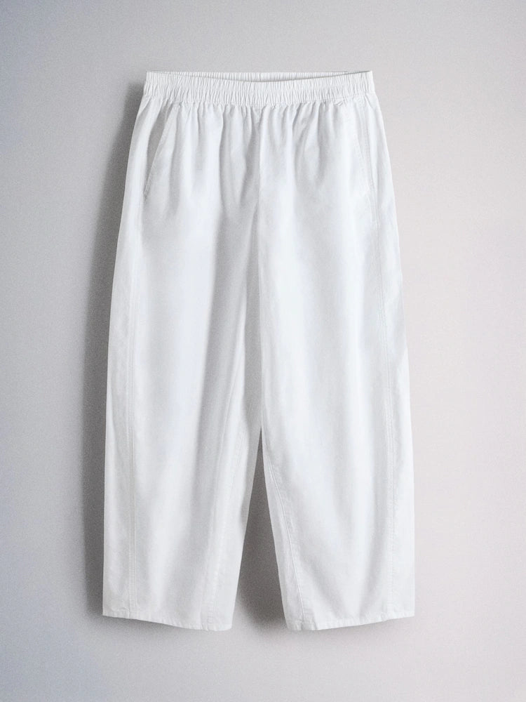 The Set 2 Pack Lightweight Cotton Barrel Leg Trousers