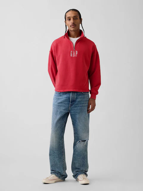 Red Gap Heavyweight Oversized Logo Quarter-Zip Sweatshirt