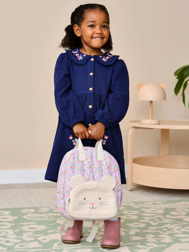 Floral Mouse - Jojo Maman Baby Backpack with Character Design