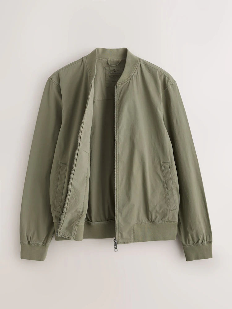 Khaki green - Casual bomber jacket