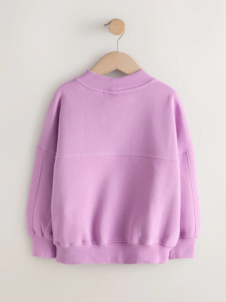 Lila Pailletten-Schmetterling - Sweatshirt (3–16 J.)