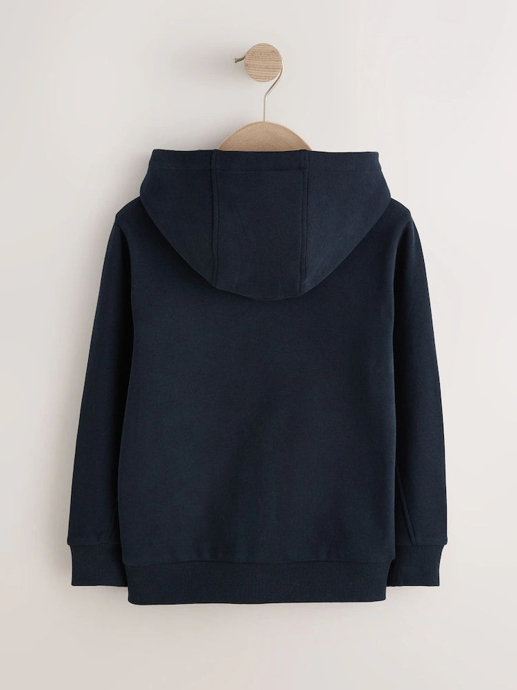Moose Moose Navy Plain Hoodie (3-16yrs)