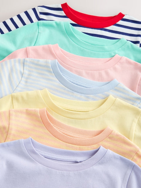Mehrfarbig, Grafik - T-Shirts im 7er-Pack (3–16 J.)