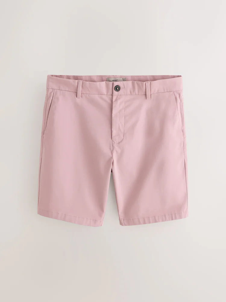 Pink - Slim Fit - Stretch Chino Shorts