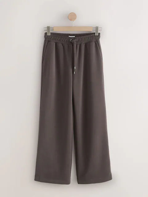 Schokoladenbraun - N. Premium – Jogginghose mit weitem Bein