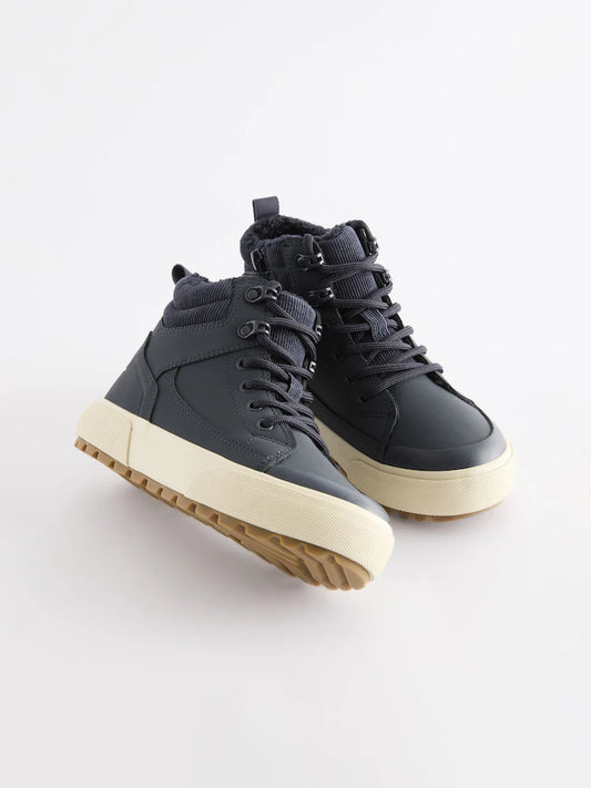 Navy blue/blue - Warmly lined, ankle-high boots