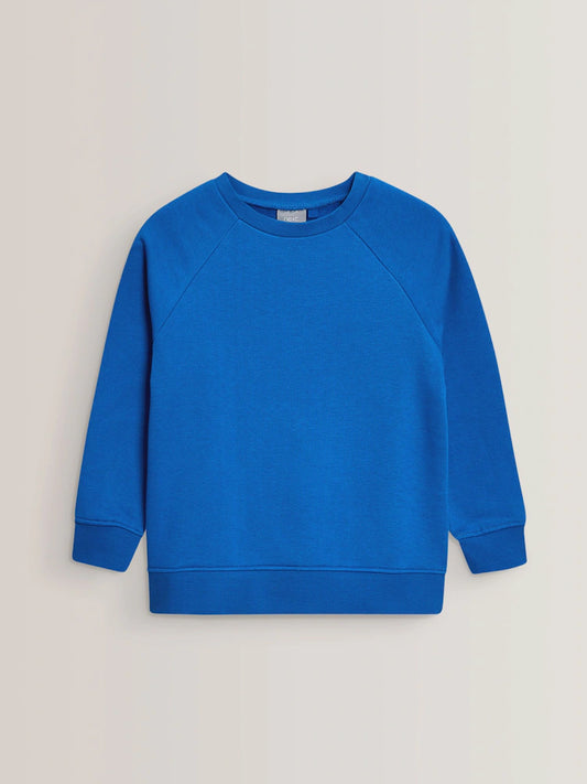 Blau - Schulpullover mit Rundhalsausschnitt (3–16Jahre)