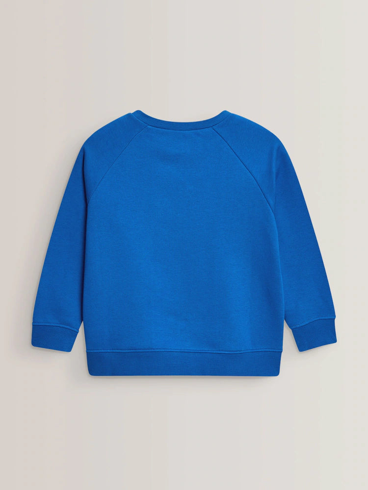 Blau - Schulpullover mit Rundhalsausschnitt (3–16Jahre)