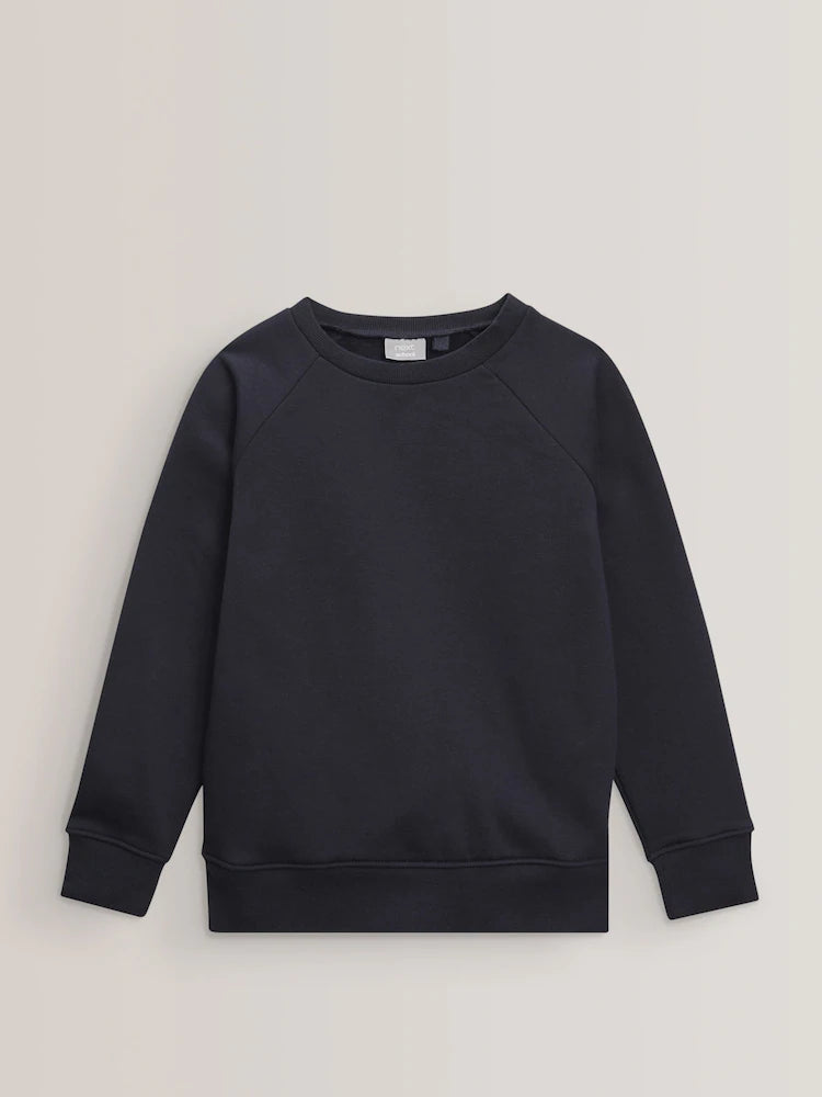 Navy blue/blue - School jumper with round neck (3-16 years)