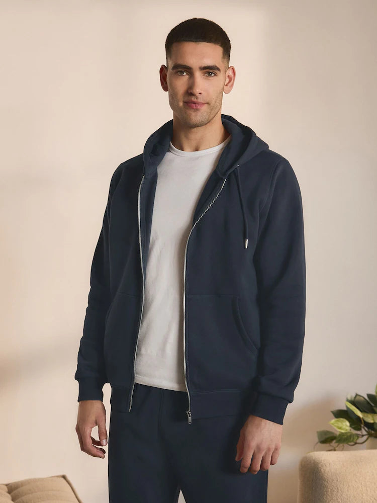 Navy blue/blue - Zip-up jacket - Hoodie