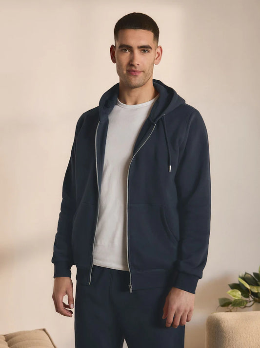 Navy blue/blue - Zip-up jacket - Hoodie