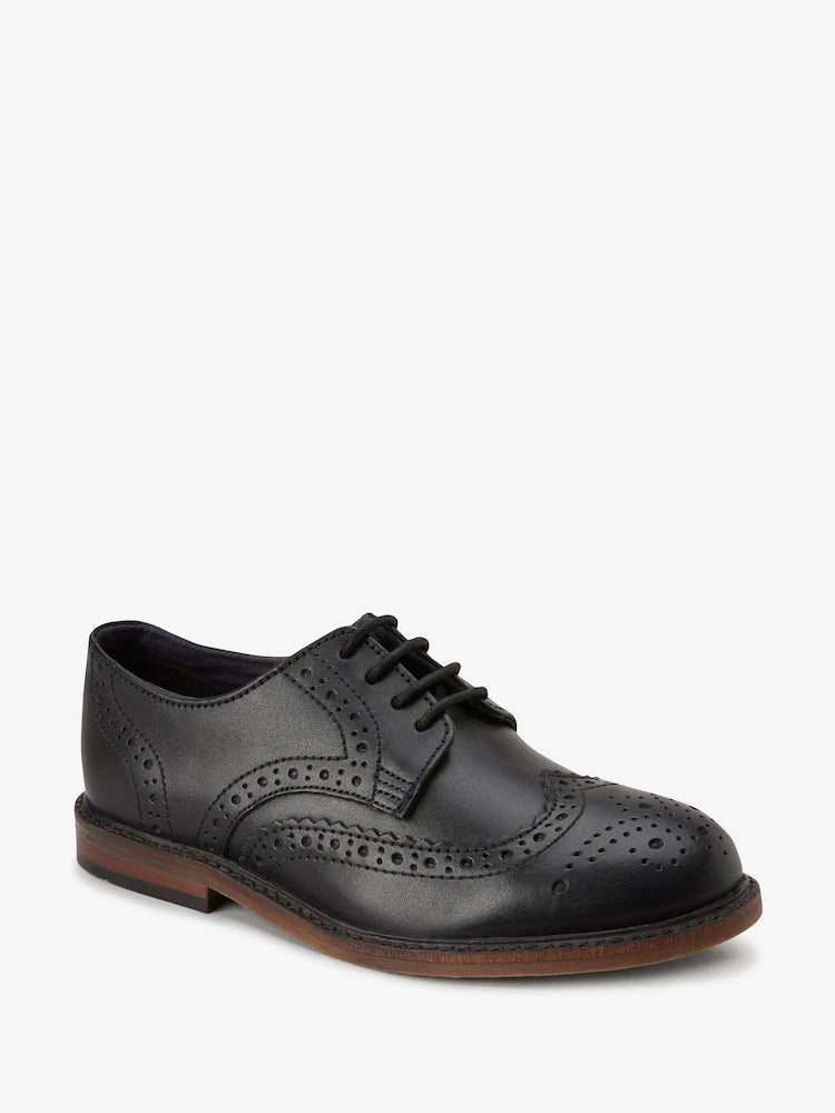 Black - Leather brogues with laces