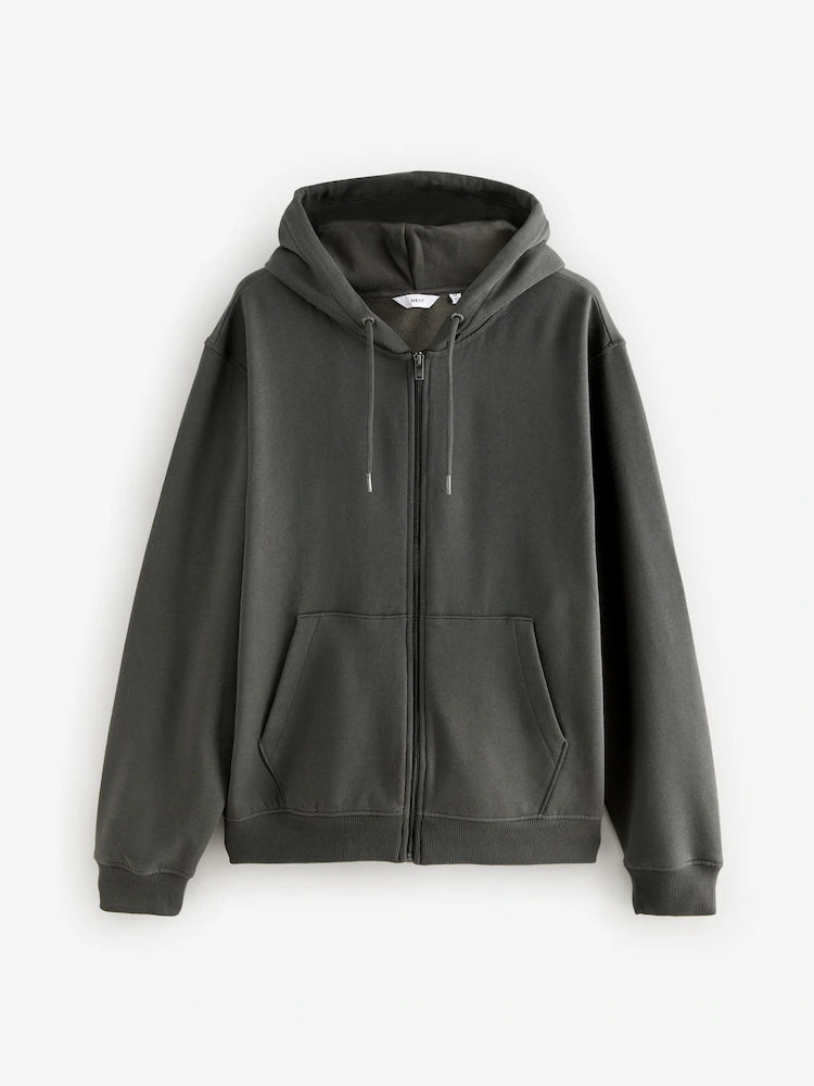 Anthracite grey - zip-up jacket - hoodie
