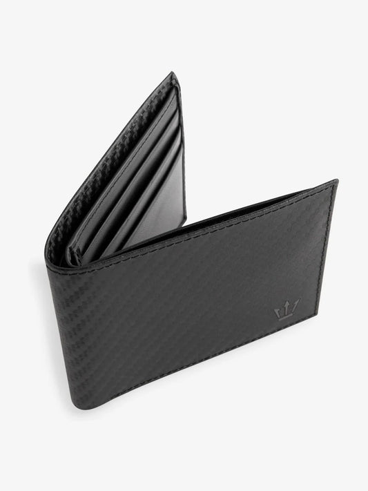 Black - Two-tone jacquard leather wallet