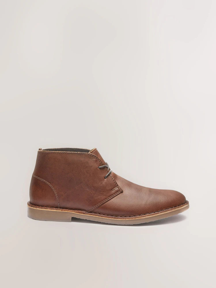 Hellbraun - Desert Boots aus Leder