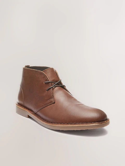 Hellbraun - Desert Boots aus Leder