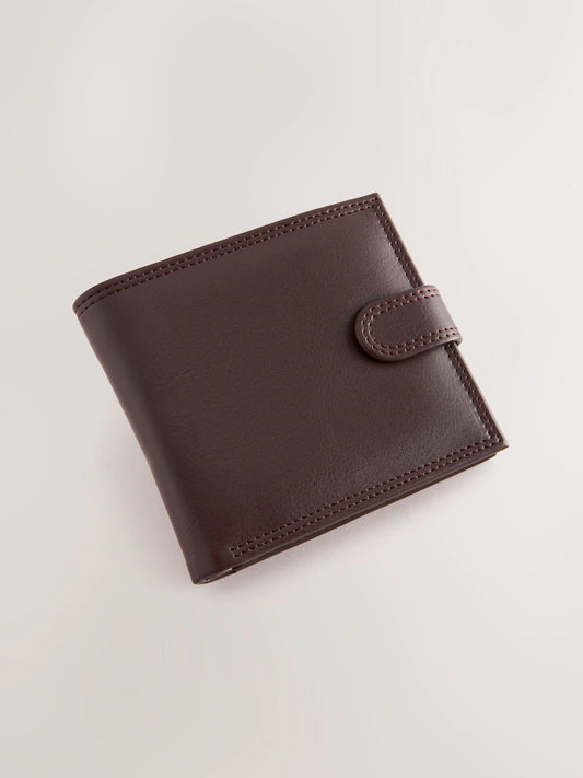 Brown - Wallet with snap closure