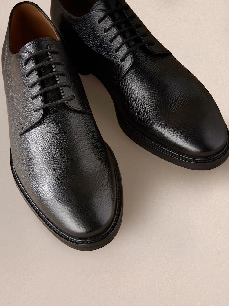 Black - Signature Derby shoes with leather sole