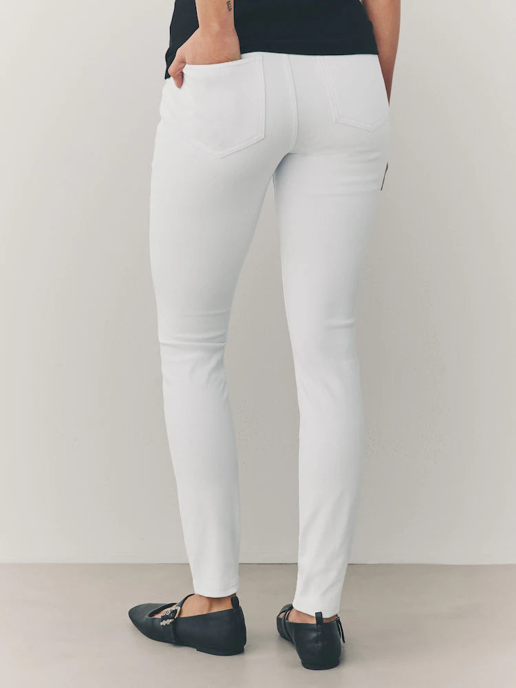 White denim leggings made of jersey