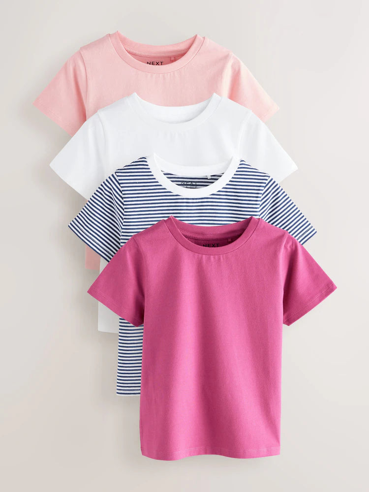 Rosa - T-Shirts im 4er-Pack (3–16 J.)