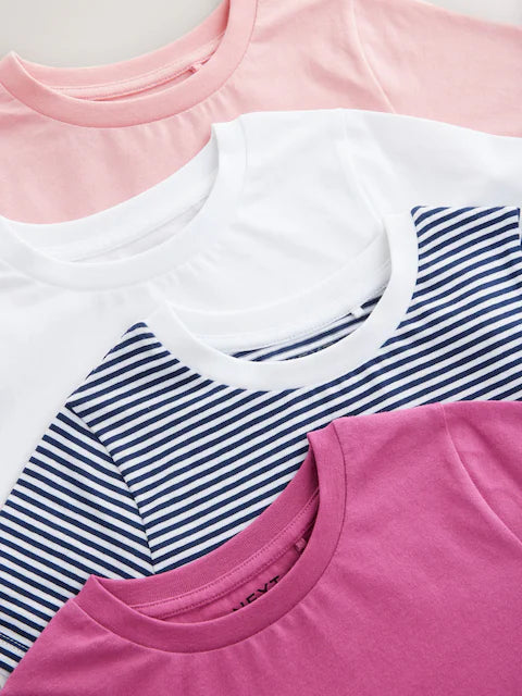 Rosa - T-Shirts im 4er-Pack (3–16 J.)