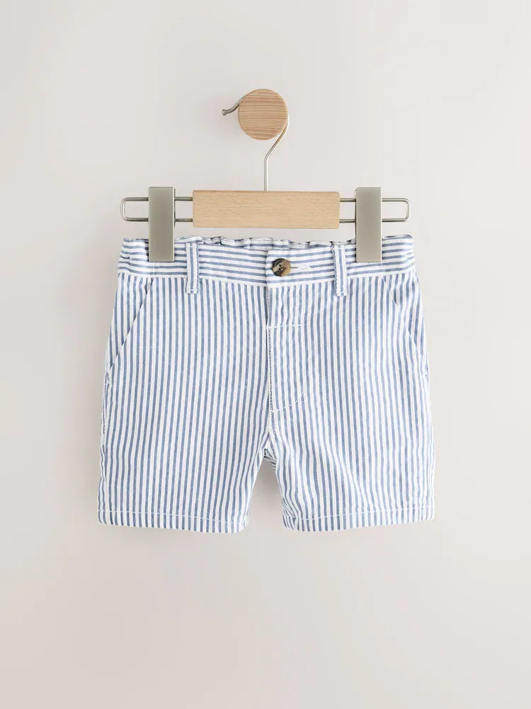 Navy/Stone/Drill Stripe Chino Shorts 3 Pack (3M - 7Y)
